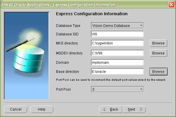 Express Configuration information