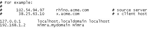 HOSTS file entry for domain name